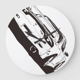 MAZDA FD3S RX-7 (リア)線画イラスト 壁掛け時計 GROßE WANDUHR