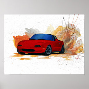 Mazda- Miataantrieb-Malerei Poster