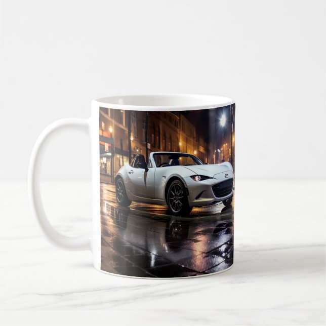 Mazda MX5 Miata ND Gen 4 Snowflake White Pearl Mu Kaffeetasse (Links)