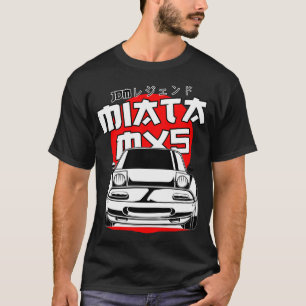 Mazda mx5 miata roter Mond ( weißer Druck ) Aufkle T-Shirt