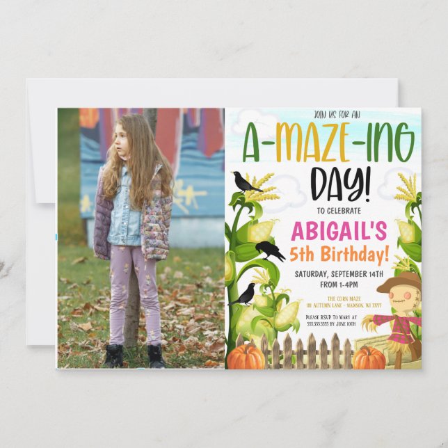 Maze Maze Geburtstagsparty Einladung (Vorderseite)