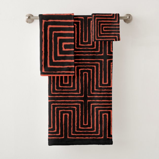 Maze Mud Cloth Badhandtuch Set (Insitu)