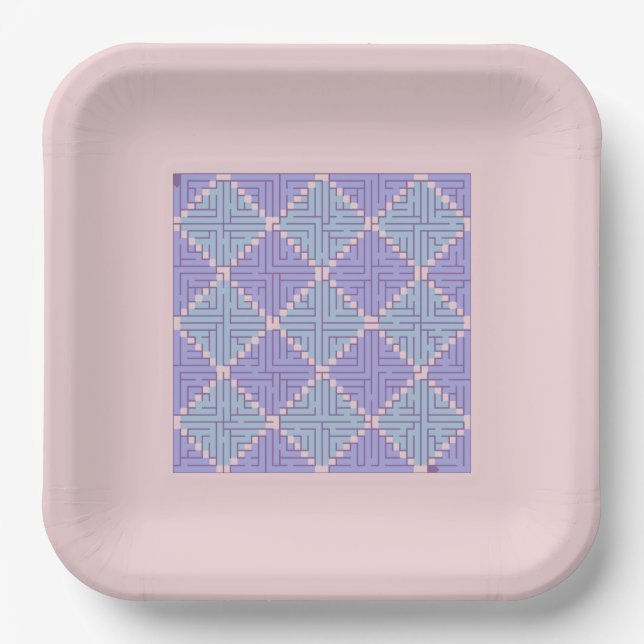 Maze Patchwork Pappteller (Vorderseite)