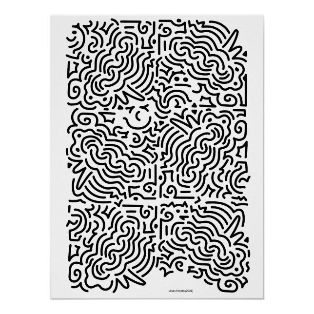 Maze Print von Jikaru Hayata Poster (Vorderseite)