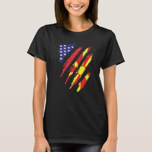 Mazedonien American Grown Flag USA Patriot Heritag T-Shirt