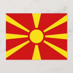 Mazedonien Flag Postkarte