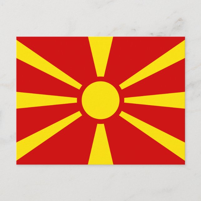 Mazedonien Flag Postkarte (Vorderseite)