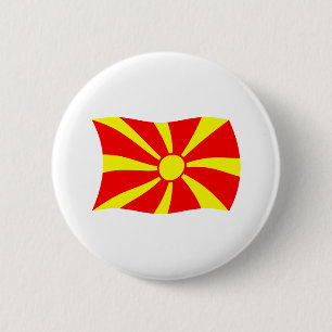 Mazedonien-Flagge-Button Button
