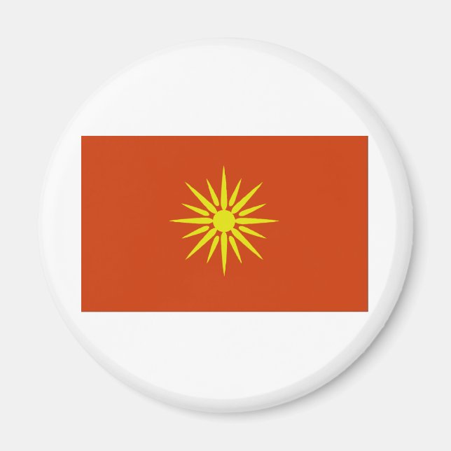 Mazedonien-Flagge Magnet (Vorne)