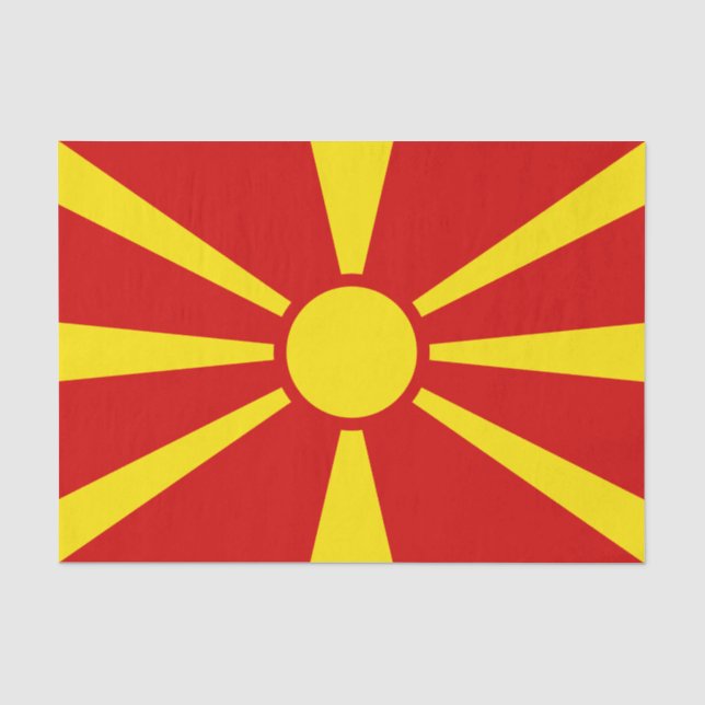 Mazedonien-Flagge Seidenpapier (Vorderseite)