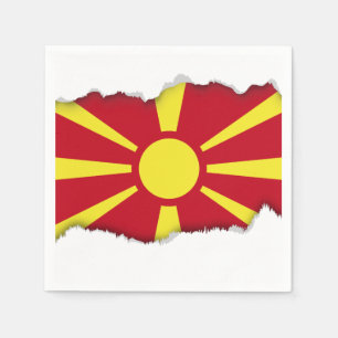Mazedonien-Flagge Serviette