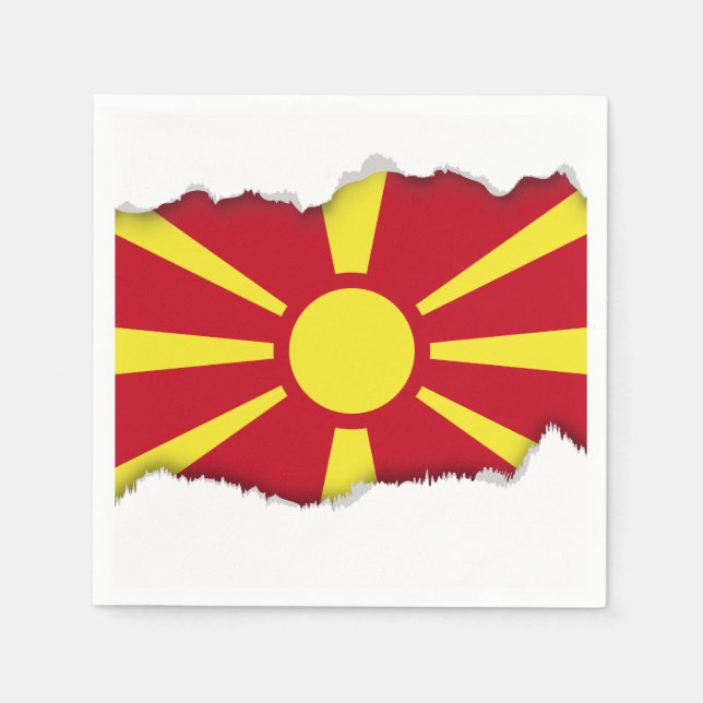 Mazedonien-Flagge Serviette (Vorderseite)