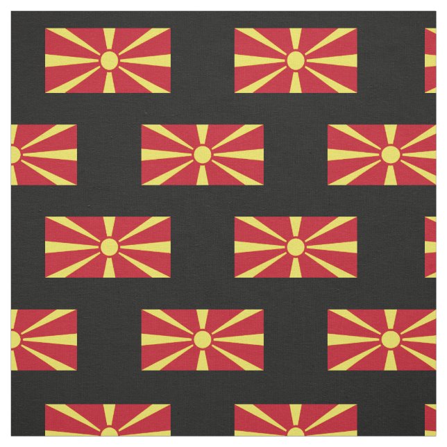 Mazedonien-Flagge Stoff (Muster)