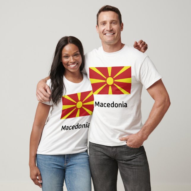 Mazedonien-Flagge T-Shirt (Unisex)