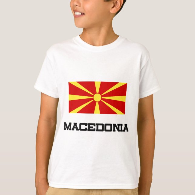 Mazedonien-Flagge T-Shirt (Vorderseite)