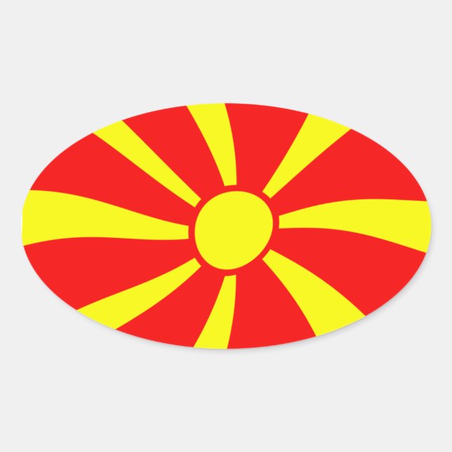 Mazedonien Flaggen Aufkleber (Vorderseite)