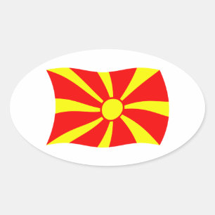 Mazedonien Flaggen Aufkleber