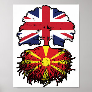 Mazedonien Großbritannien Vereinigtes Königreich Poster