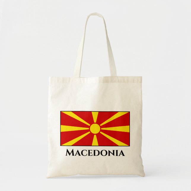 Mazedonien (Mazedonien) Flagge Tragetasche (Vorne)