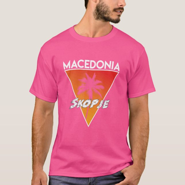 Mazedonien mit sonnigen Farben T-Shirt (Vorderseite)