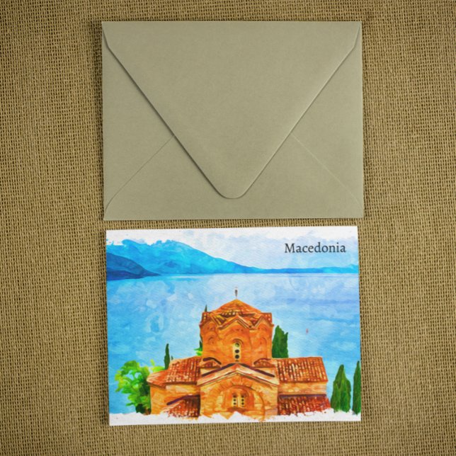 Mazedonien Panorama Travel Postkarte (Macedonia Panorama Travel Postcard)