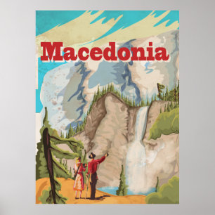 Mazedonien Vintage Travel Poster