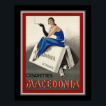 "Mazedonien Zigaretten" Art Deco Poster<br><div class="desc">Vintag,  Art Deco,  1920er-Werbung für makedonische Zigaretten. A</div>