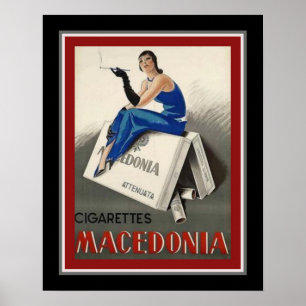 "Mazedonien Zigaretten" Art Deco Poster
