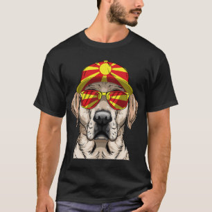 Mazedonische Flagge Hundebesitzer Andenken Hund Ma T-Shirt