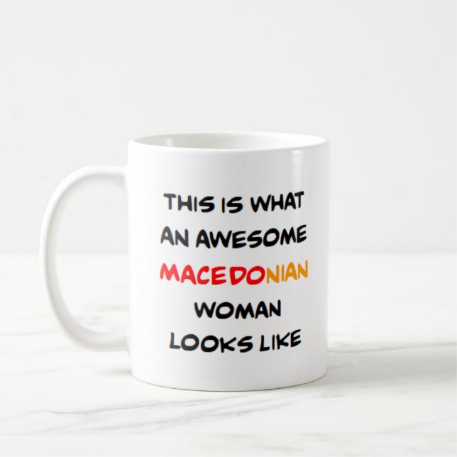 Mazedonische Frau, großartig Kaffeetasse (Links)