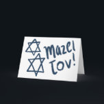 MAZEL TOV BAR BAT MITZVAH Anpassbare blaue Farbe Karte<br><div class="desc">Handgezeichnete Sterne und Pinselstrichtext von mir für Sie. Fügen Sie Ihren eigenen Text in die Innenseite der Karte oder ändern Sie die Hintergrundfarben. Für weitere Designs und Farben Karo mein Shop! Oder lass mir Bescheid, wenn du etwas Angewohntes willst. Ich habe auch passendes Packpapier und natürlich sowohl Bar und Bat...</div>
