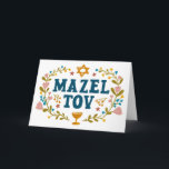 MAZEL TOV BAR BAT MITZVAH Jüdischer individuell ei Karte<br><div class="desc">Handgezeichneter Text von mir für Sie. Ideal für eine Bar- oder Fledermausmitzvah oder eine jüdische Hochzeit oder ein anderes Ereignis. Fügen Sie Ihren eigenen Text in die Innenseite der Karte oder ändern Sie die Hintergrundfarben. Für weitere Designs und Farben Karo mein Shop! Oder lass mir Bescheid, wenn du etwas Angewohntes...</div>