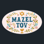 MAZEL TOV BAR BAT MITZVAH Jüdischer individuell ei Ovaler Aufkleber<br><div class="desc">Handgezeichneter Text von mir für Sie. Ideal für eine Bar- oder Fledermausmitzvah oder eine jüdische Hochzeit oder ein anderes Ereignis. Für weitere Designs und Farben Karo mein Shop! Oder lass mir Bescheid,  wenn du etwas Angewohntes willst. Frag,  wenn du nicht findest,  was du brauchst! :</div>