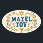 MAZEL TOV BAR BAT MITZVAH Jüdischer individuell ei Ovaler Aufkleber<br><div class="desc">Handgezeichneter Text von mir für Sie. Ideal für eine Bar- oder Fledermausmitzvah oder eine jüdische Hochzeit oder ein anderes Ereignis. Für weitere Designs und Farben Karo mein Shop! Oder lass mir Bescheid,  wenn du etwas Angewohntes willst. Frag,  wenn du nicht findest,  was du brauchst! :</div>