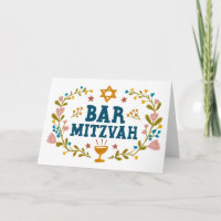 MAZEL TOV Bar MITZVAH Jüdischer, handgezeichnet, k