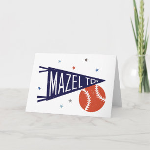 Mazel Tov Baseball Pennant Card Karte