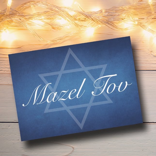 Mazel Tov Blue Star der David Bar Mitzvah Card (Von Creator hochgeladen)