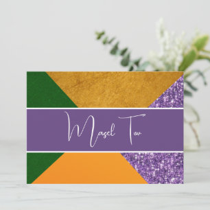 Mazel Tov Gratulationskarte, Lila Glitter, Einladung