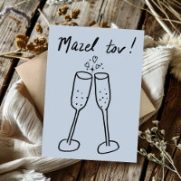 Mazel Tov Hochzeits Champagner Prost Skizze Doodle