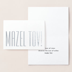 Mazel Tov! Moderne minimalistische Typografie Folienkarte