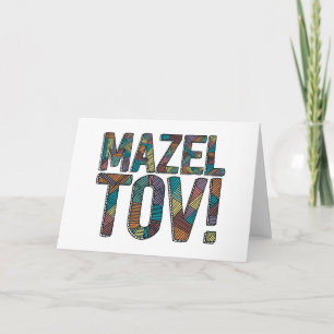 Mazel Tov Patchwork multi Karte