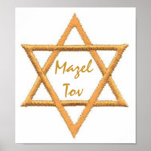 Mazel Tov/Star von David Poster