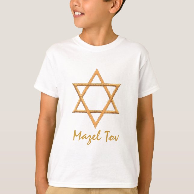 Mazel Tov/Star von David T-Shirt (Vorderseite)