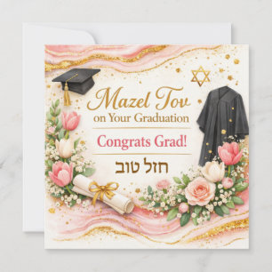 Mazel Tov zur bestandenen Prüfung   Roségold