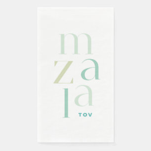 Mazel Tow Green Hebrew Glückwunsch Serviette