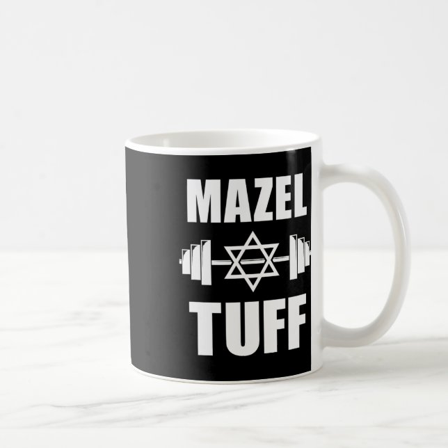 Mazel Tuff Funny Jewish Workout Kaffeetasse (Rechts)