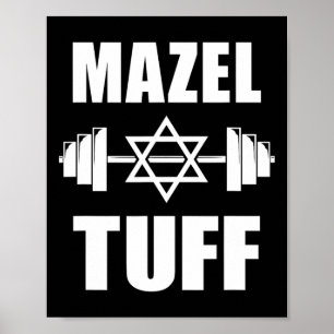 Mazel Tuff Funny Jewish Workout Poster