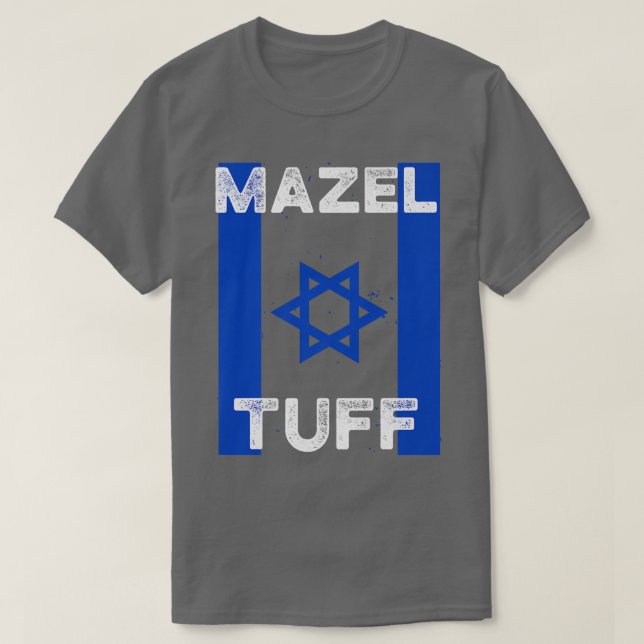 Mazel Tuff Strong Funny Jewish Work Out Gym Hanukk T-Shirt (Design vorne)