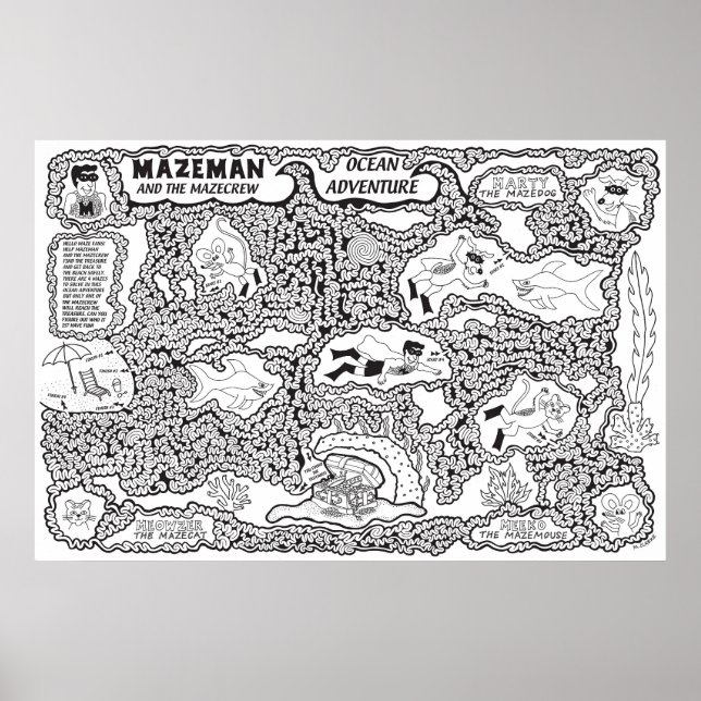 Mazeman Ocean Adventure Poster (Vorne)