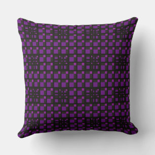 Mazipoodles 3D Square Grid Deep Lila Kissen
